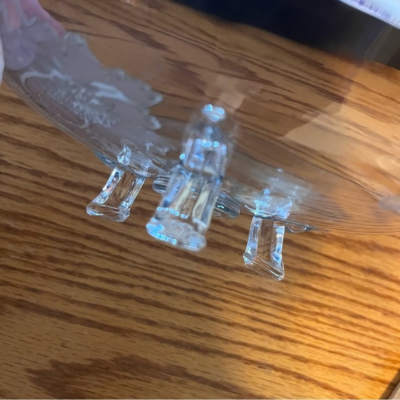 Rockwell Sterling Silver Overlay Floral Three Leg Plate With Label Unused 1950 - Picture 8 of 9